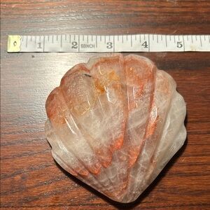 Carved Shell-Shaped Stone Decor